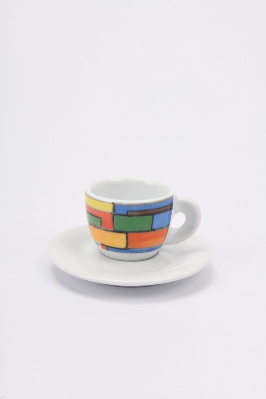 ANCAP Edex ’’Riccioli’’ Porselen Espresso Fincan ve Tabak 6’lı Takım - 60 ml
