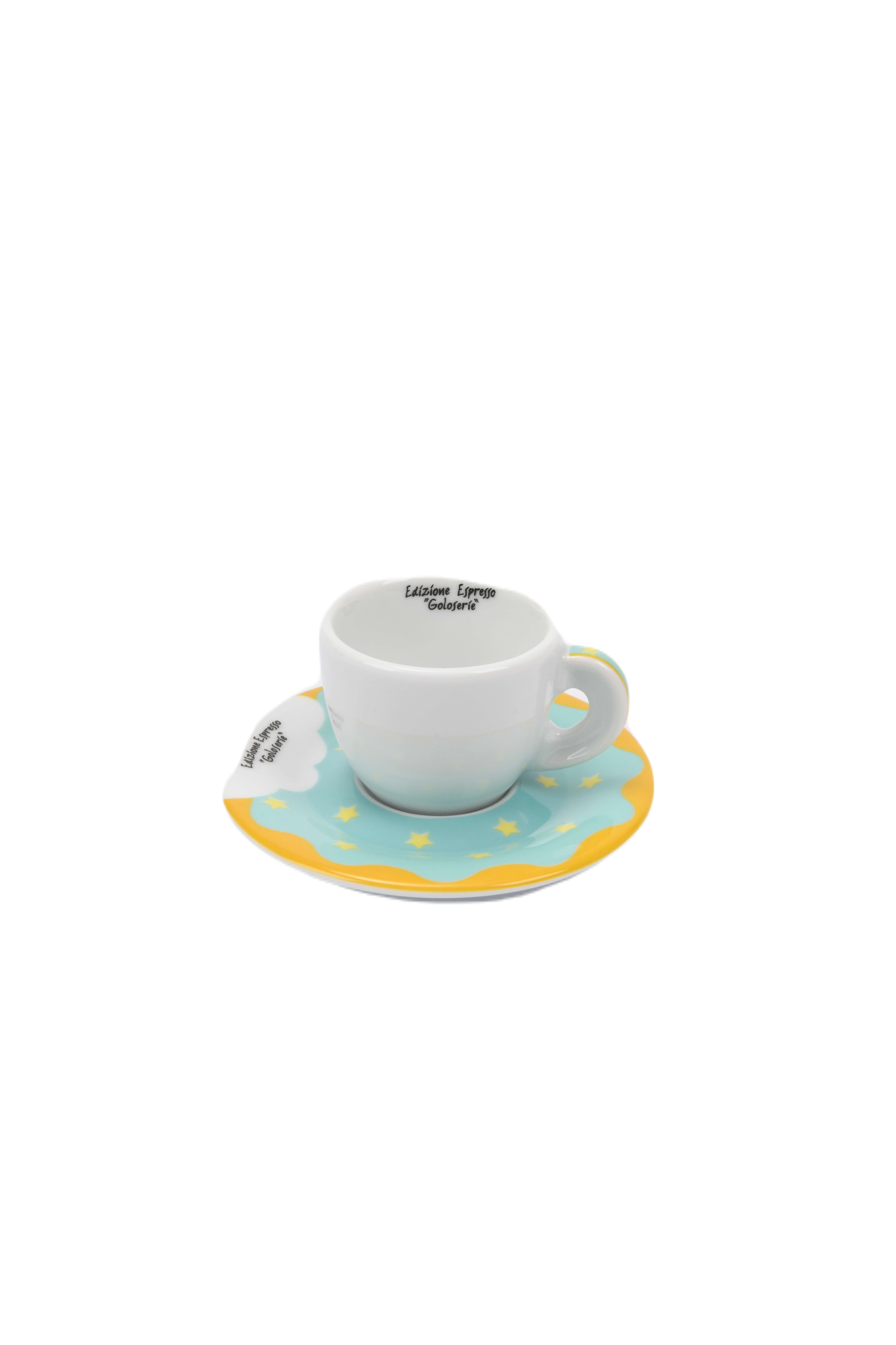 ANCAP Edex ’’Goloserie’’ Porselen Espresso Fincan ve Tabak 6’lı Takım - 60 ml
