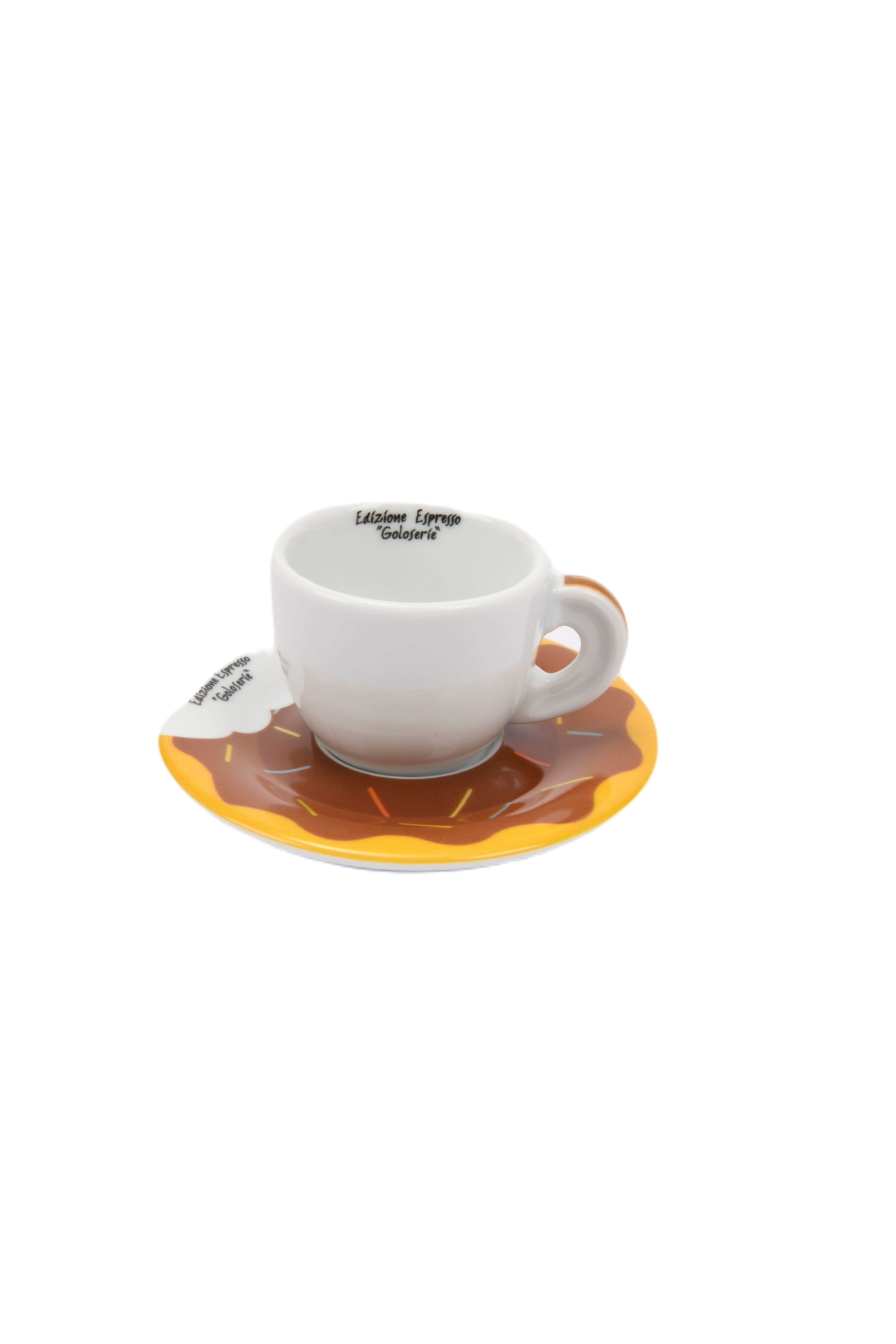 ANCAP Edex ’’Goloserie’’ Porselen Espresso Fincan ve Tabak 6’lı Takım - 60 ml