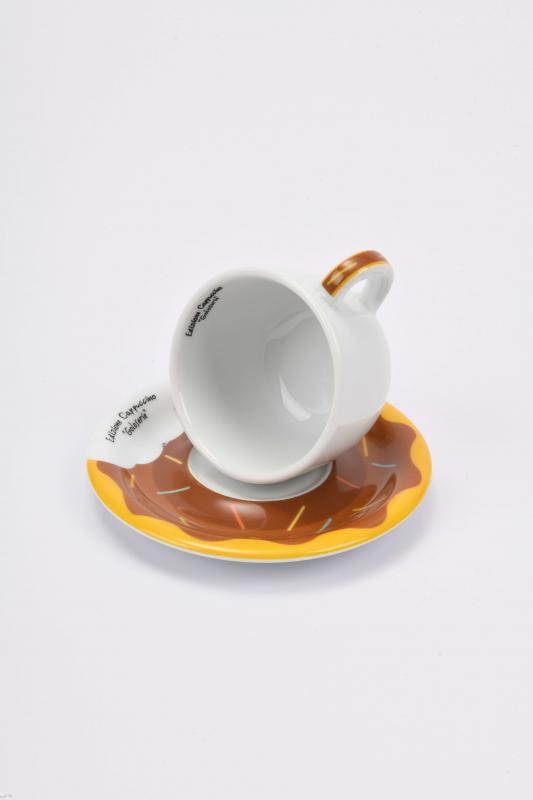 ANCAP Edex ’’Goloserie’’ Porselen Cappuccino Fincan ve Tabak 6’lı Takım - 190 ml