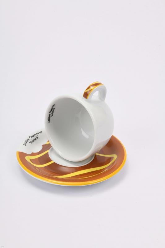 ANCAP Edex ’’Goloserie’’ Porselen Cappuccino Fincan ve Tabak Takımı - 180 ml (6.4oz)