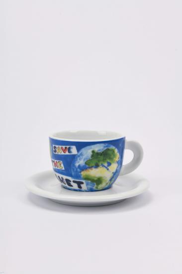 ’’In Our Hands’’ Porselen Cappuccino Fincan/Tabak