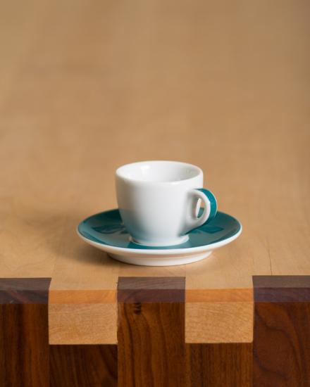 ANCAP Deniz Mavisi Çizgili Espresso Fincan Takımı